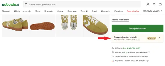 Jasno ogłoszona wartość w sklepie internetowym