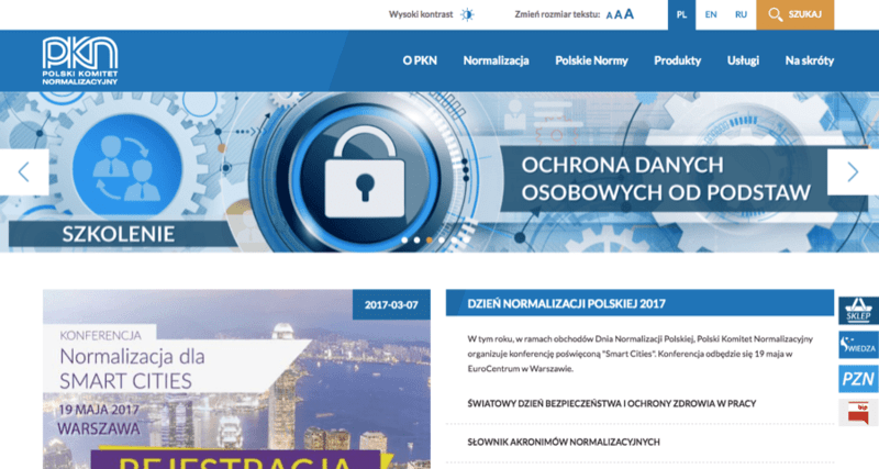 Strona Polskiego Komitetu Normalizacyjnego Strona Polskiego Komitetu Normalizacyjnego na Drupalu