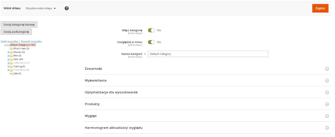 Obsługa kategorii produktów w Magento 2 Kategorie produktów w Magento 2